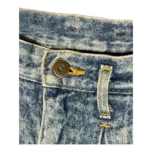 Vintage 80s Lee Denim Women 10 Med Mom Jeans High Rise Tapered Acid Wash Pleated - Picture 5 of 11